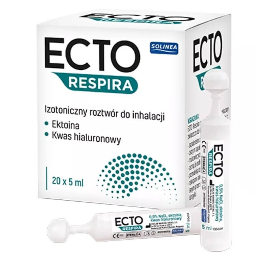 Ecto Respira, isotone oplossing voor inhalatie, 5 ml x 20 ampullen