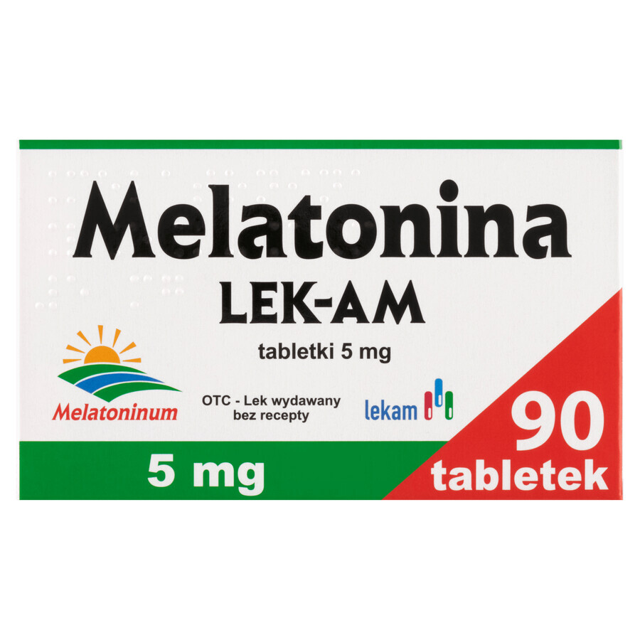 Melatonină LEK-AM 5 mg, 90 comprimate