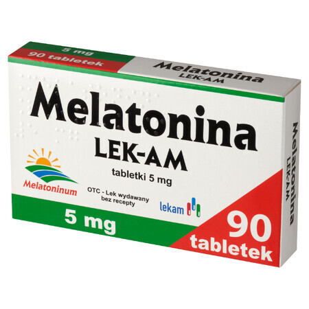 Melatonină LEK-AM 5 mg, 90 comprimate