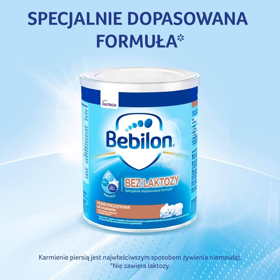 Bebilon Lactosevrije zuigelingenmelk, vanaf de geboorte, 400 g