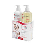 Emolium Dermocare Set, feuchtigkeitsspendendes Waschöl, ab 3 Monaten, 400 ml + cremiges Waschgel, ab 1 Monat, 400 ml