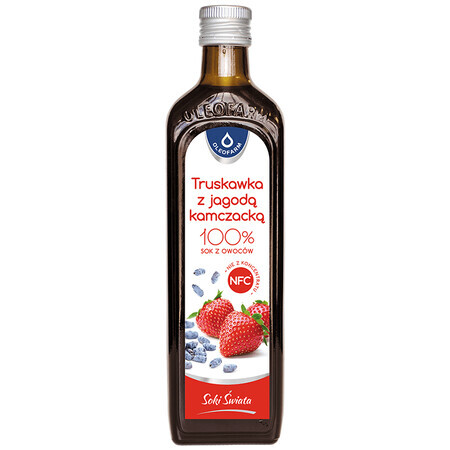 Oleofarm Juice of the World Strawberry with Kamchatka berries, 100% fruit juice, 490 ml