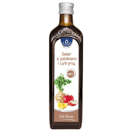 Oleofarm Juice of the World Țelină cu mere și lămâie, 100% suc de fructe, 490 ml