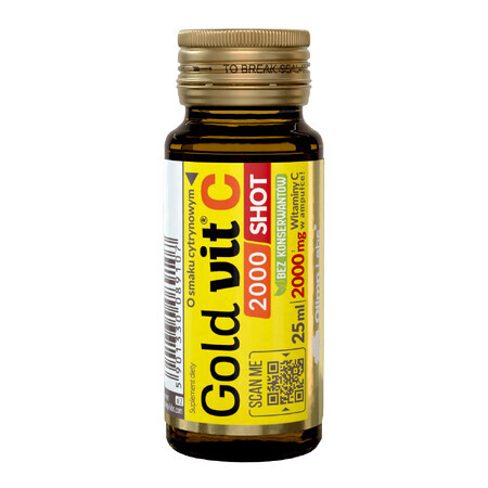 Olimp Gold-Vit C 2000 Shot, aroma di limone, 25 ml