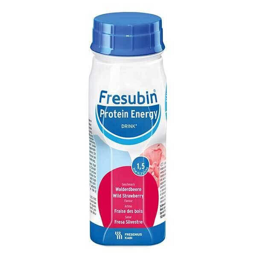 Fresubin Protein Energy al gusto di fragola, 4 x 200 ml, Fresenius Kabi