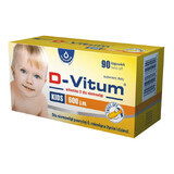 D-Vitum Kids 600 IU, vitamine D voor zuigelingen vanaf 6 maanden en kinderen, 90 afdraaibare capsules