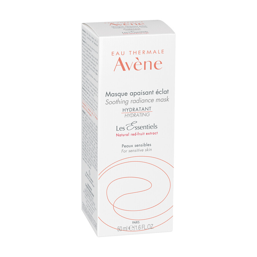 Avene Les Essentiels, mascarilla calmante e iluminadora, pieles sensibles, 50 ml