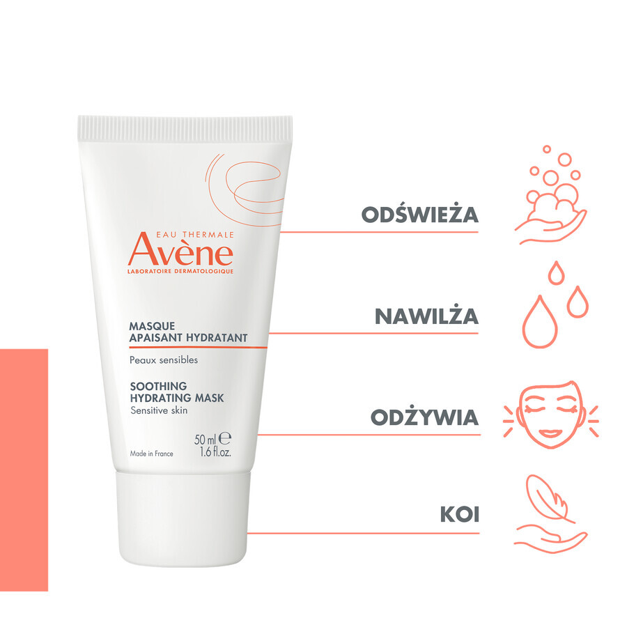 Avene Les Essentiels, mascarilla calmante e iluminadora, pieles sensibles, 50 ml