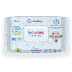 Lab4baby H2O Wipes Bebé, toallitas humedecidas en agua, desde el nacimiento, 48 unidades