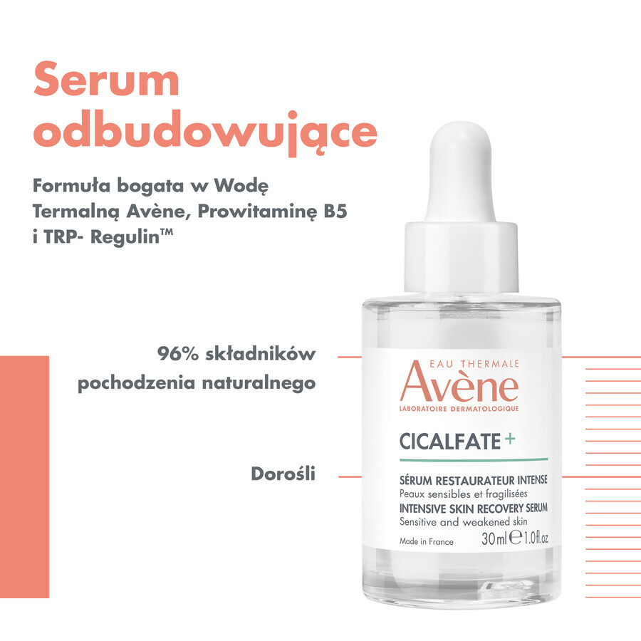 Avene Cicalfate+, intensief herstellend serum, gevoelige en verzwakte huid, 30 ml