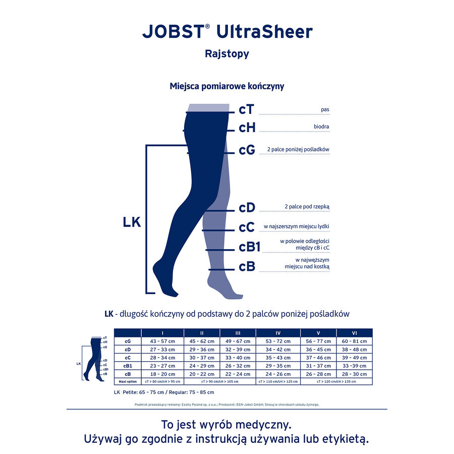 Jobst Ultra Sheer Compression Stockings, CCL2, Closed Toe, Size 2, Natural