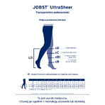 Jobst Ultra Sheer, gambaletti a compressione, CCL2, punta chiusa, taglia 5, naturale