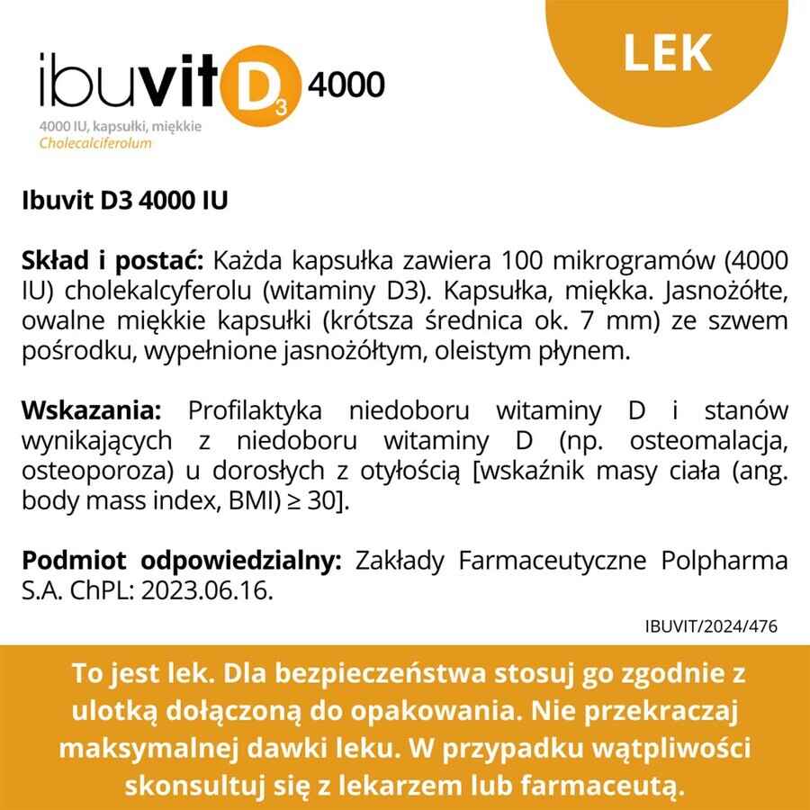 Ibuvit D3 4000 UI, 150 capsule