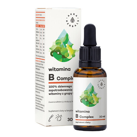 Aura Herbals Vitamine B Complex, druppels, 30 ml