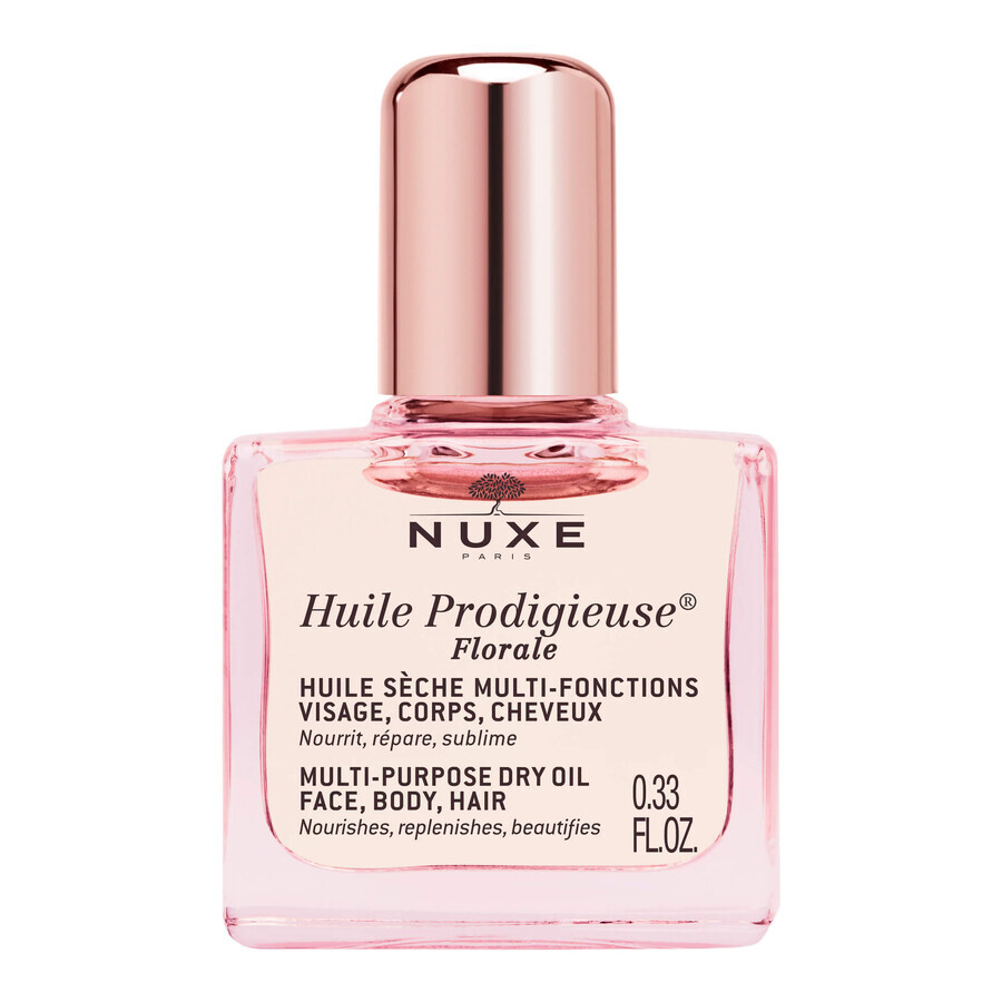 Nuxe Prodig Floral Set mit Schminktasche, Duschgel, 30 ml + Öl, 10 ml + Parfüm, 15 ml + Creme, 15 ml