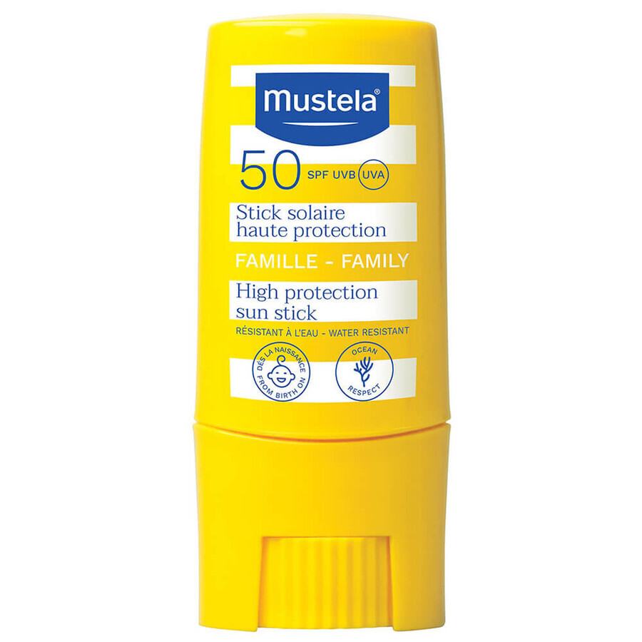 Mustela Sun Holiday Adventure set, sunscreen stick, SPF 50, 9 ml + washing gel, 100 ml