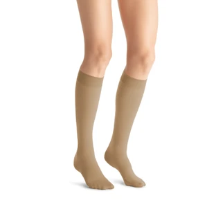 Jobst Opaque, calcetines de compresión para la rodilla, CCL2, punta cerrada, talla 5, natural