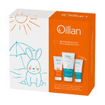 Set Oillan Sun, Emulsione protettiva viso e corpo, SPF 50, 100 ml + gel da bagno 3in1, 200 ml + dermo-crema idratante, 75 ml in omaggio