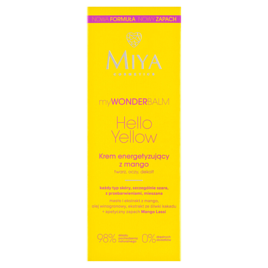 Miya myWONDERBALM Hello Yellow, crema energizante con mango, 75 ml