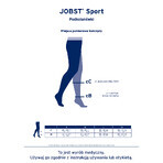 Jobst Sport, sportcompressiekniekousen, 20-30 mmHg, maat XL, grijs/grafiet