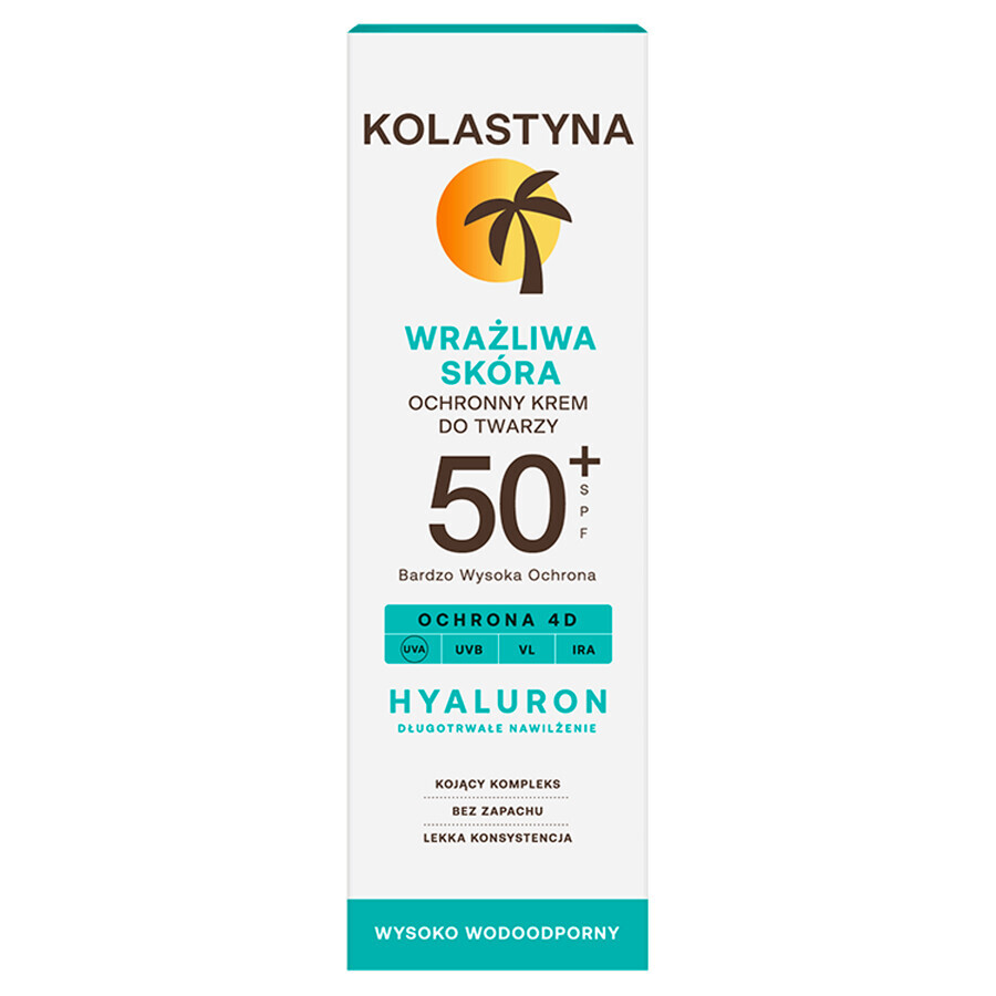 Kolastyna, gezichtbeschermingscrème, gevoelige huid, SPF 50+, 50 ml