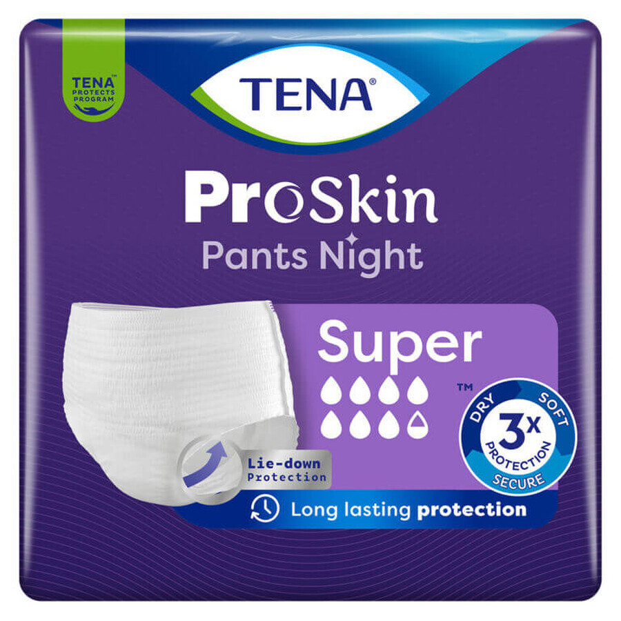 Tena Pants ProSkin Night, absorberende slips, maat M, 80-110 cm, Super, 30 stuks