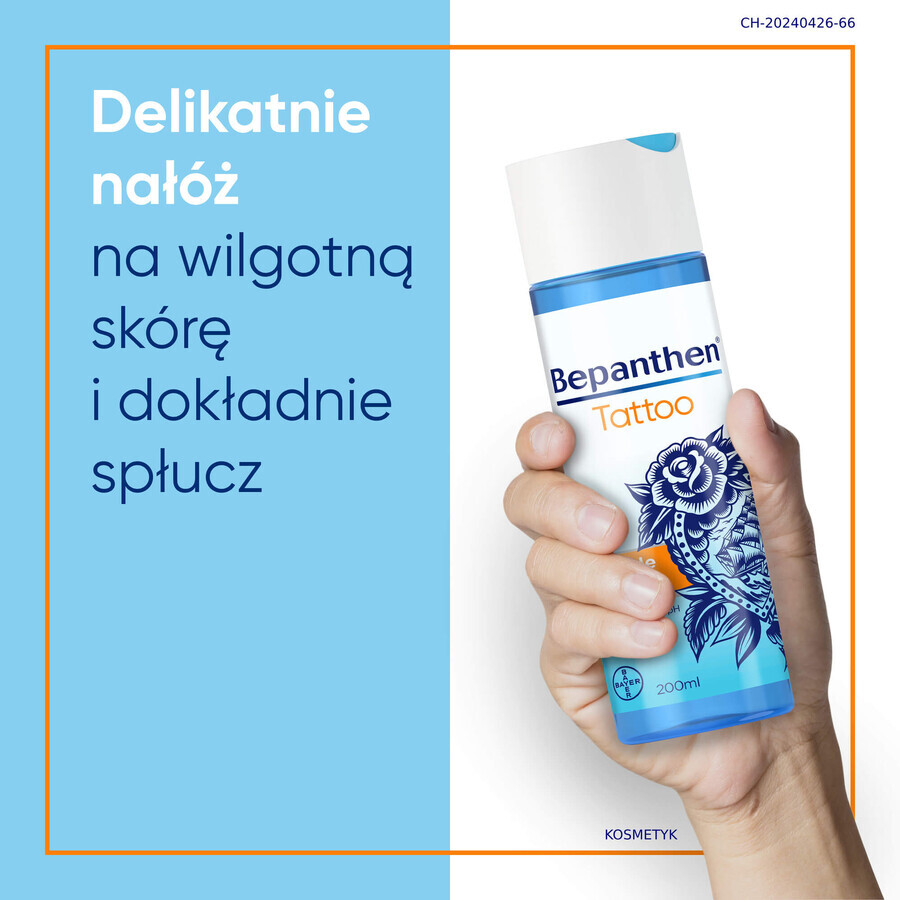 Bepanthen Tattoo, gel voor reiniging van getatoeëerde huid, 200 ml