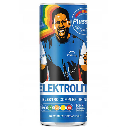 Plusssz Elektrolity Electro Complex Drink, carbonated drink, mango-lime flavor, 250 ml