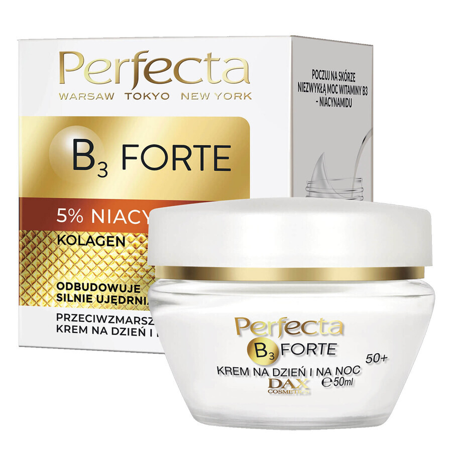 Perfecta B3 Forte 50+, crème anti-rides pour le visage, jour et nuit, 50 ml