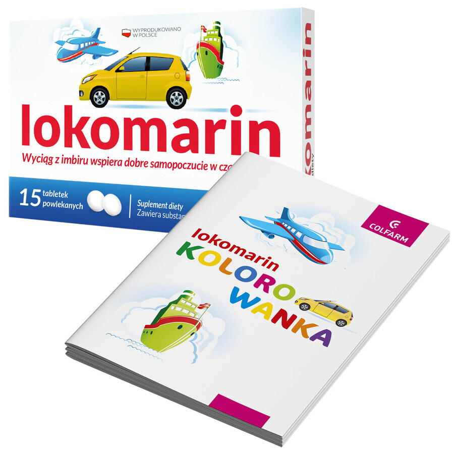 Lokomarin, 15 filmomhulde tabletten + gratis kleurboek