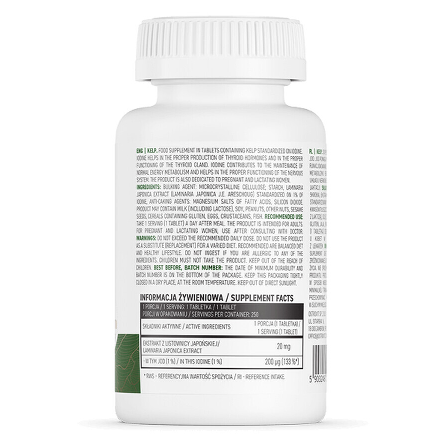 OstroVit Kelp, 250 tabletten