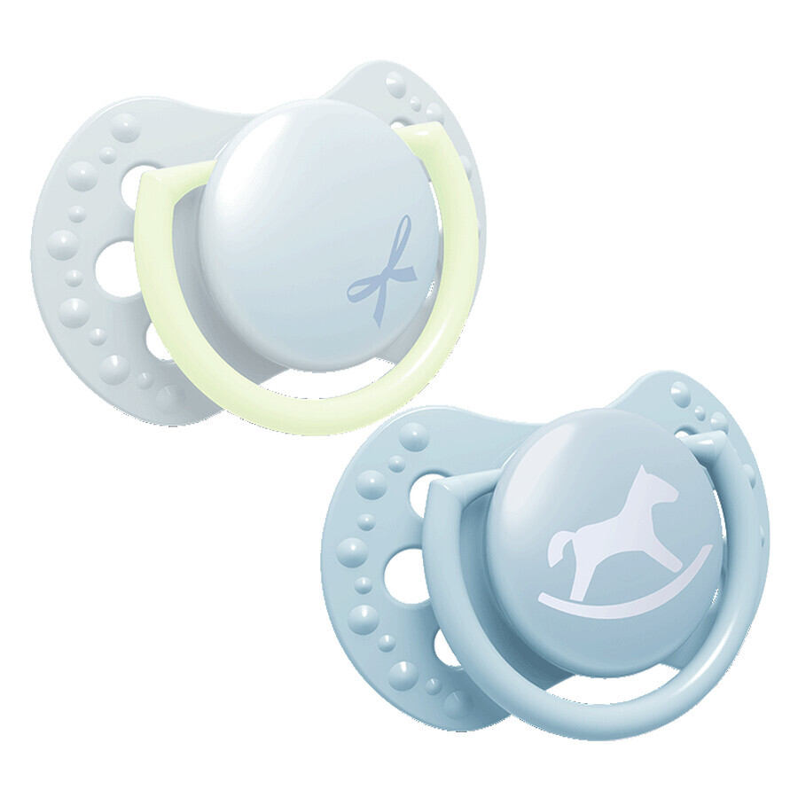 Lovi Baby Shower, pacifier, silicone, dynamic, boy, 22/900, from 0-2 months, 2 pieces