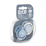 Lovi Baby Shower, pacifier, silicone, dynamic, boy, 22/900, from 0-2 months, 2 pieces