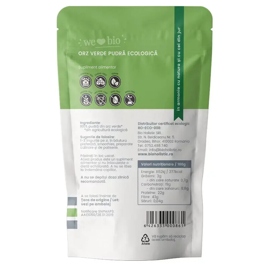 Biologisch groen gerstpoeder, 250g, Obio