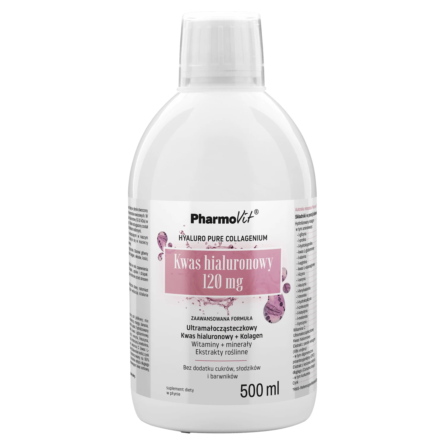 PharmoVit Hyaluronzuur 120 mg, 500 ml