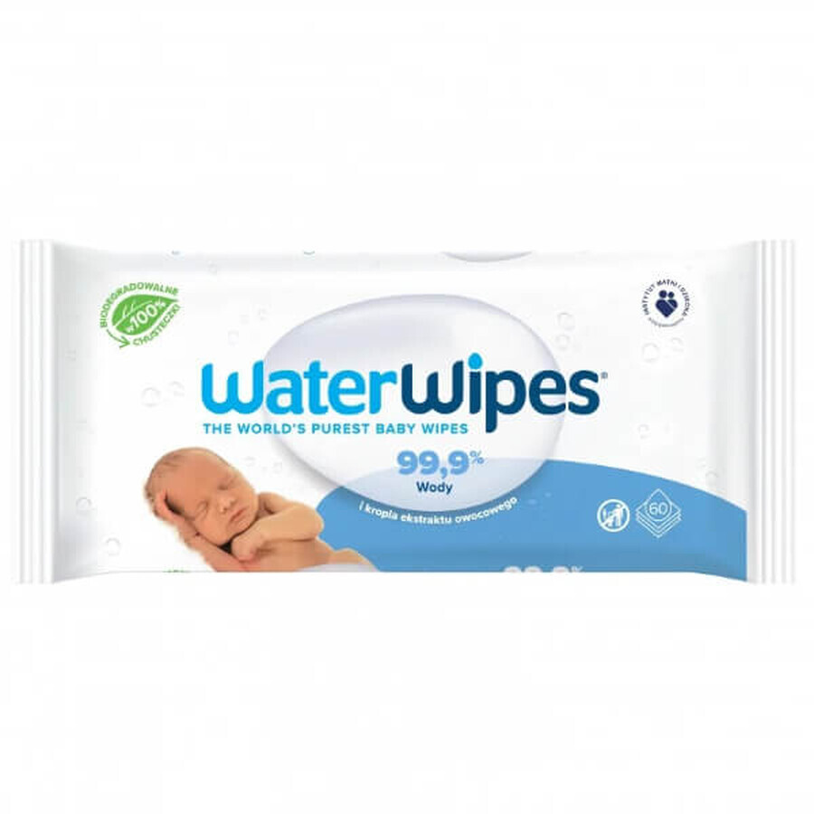 WaterWipes Bio, vochtige doekjes, water, vanaf de geboorte, 9 x 60 stuks