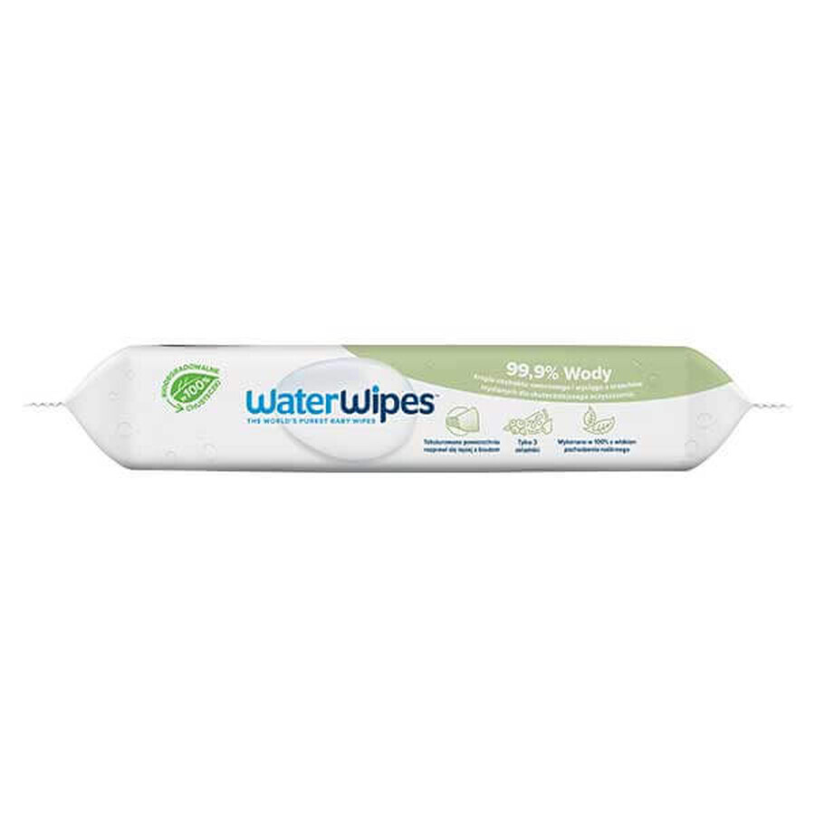 WaterWipes Soapberry Bio, toallitas húmedas, agua con extracto de soapberry, desde el nacimiento, 60 unidades