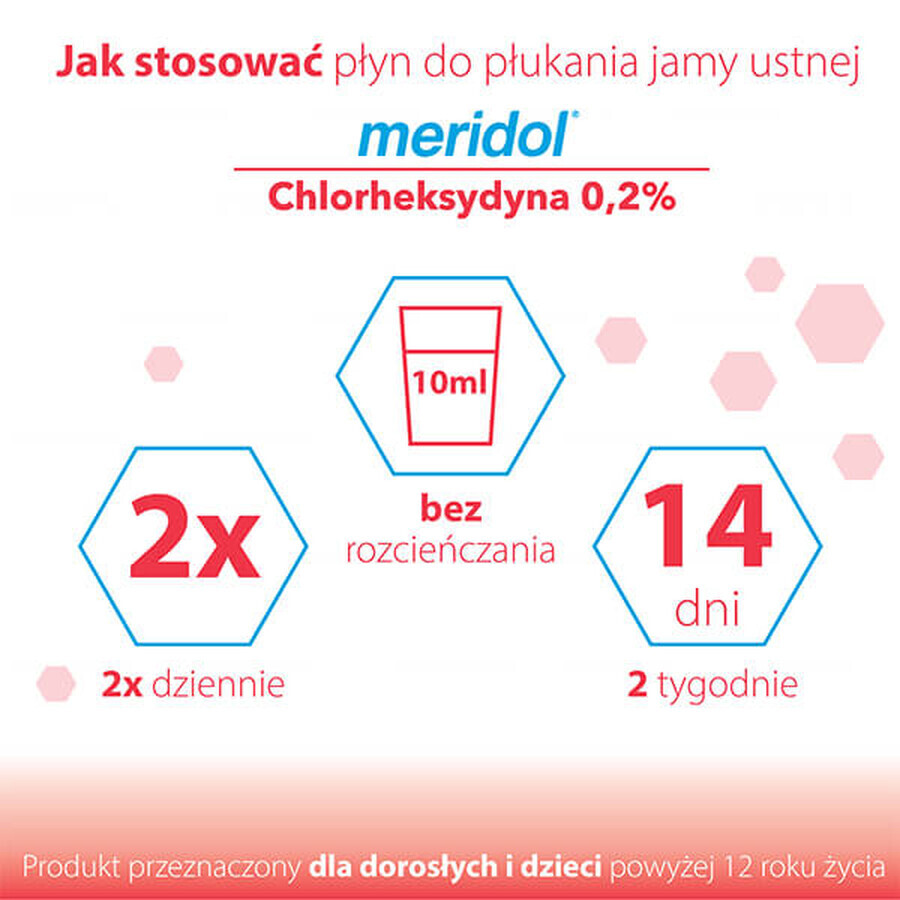 Meridol Chlorhexidine 0.2%, mouthwash, alcohol-free, 300 ml