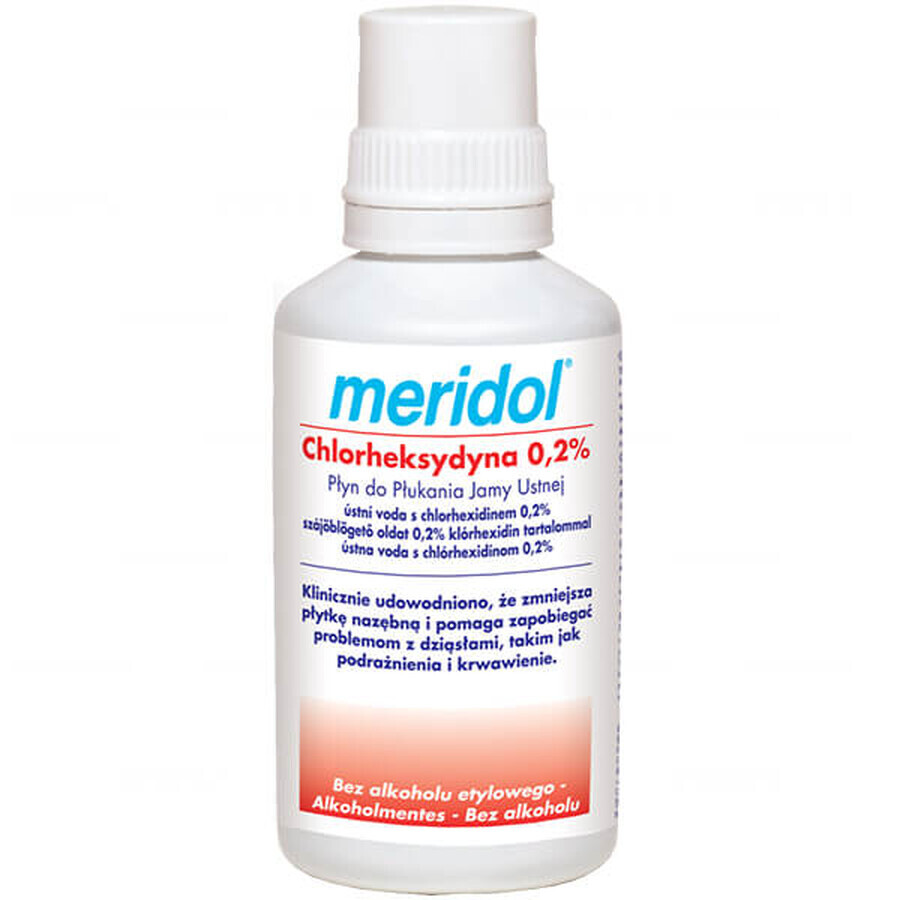 Meridol Chlorhexidine 0.2%, mouthwash, alcohol-free, 300 ml