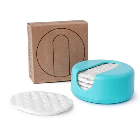 LastRound, herbruikbare cosmetische pads in turquoise etui, 7 stuks