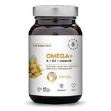 Aura Herbals Omega + Vitamine A + D3 + Knoflook, 60 capsules