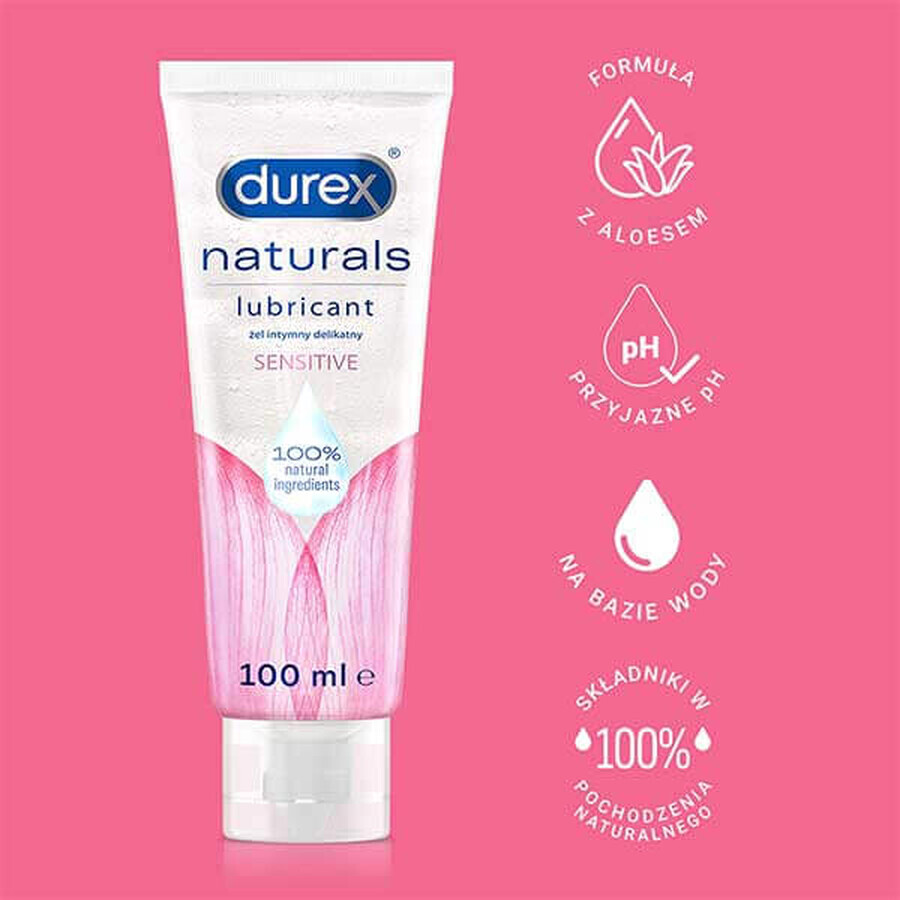 Durex Naturals Sensitive, gel intime doux, 100 ml