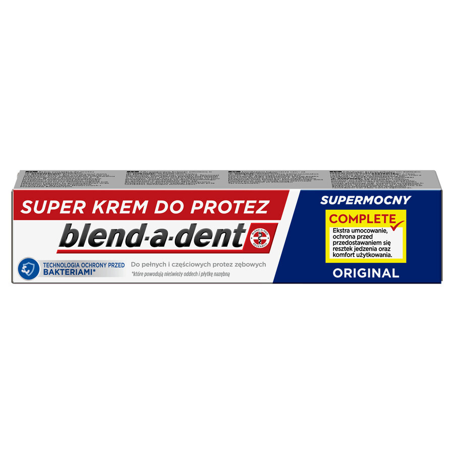 Blend-a-dent Complete, Adesivo per dentiere, Originale, 47 g