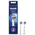 Oral-B 3D White, punte di ricambio per spazzolino elettrico Clean Maximiser, EB 3DW 18-2 N, 2 pezzi