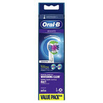 Oral-B 3D White, vervangende opzetborstels voor Clean Maximiser elektrische tandenborstel, EB4 3DW, 4 stuks