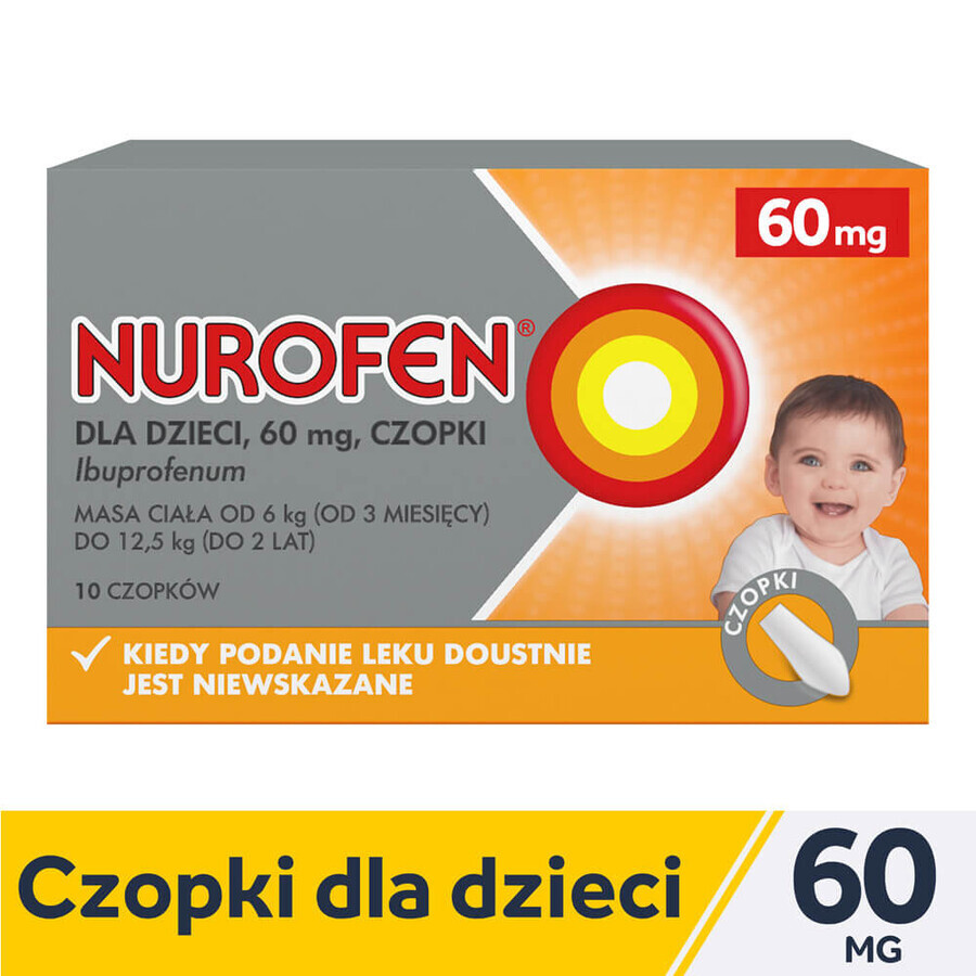 Nurofen für Kinder 60 mg, Zäpfchen, 10 Stück