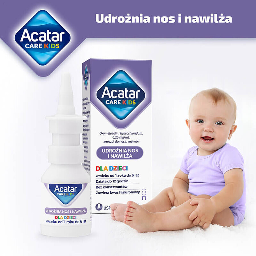 Acatar Care Kids 0.25 mg/ml, nasal spray for children 1-6 years, solution, 15 ml