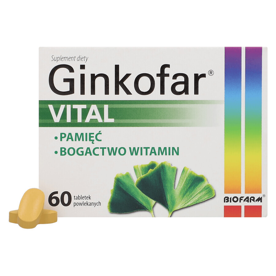 Ginkofar Vital, 60 comprimate filmate