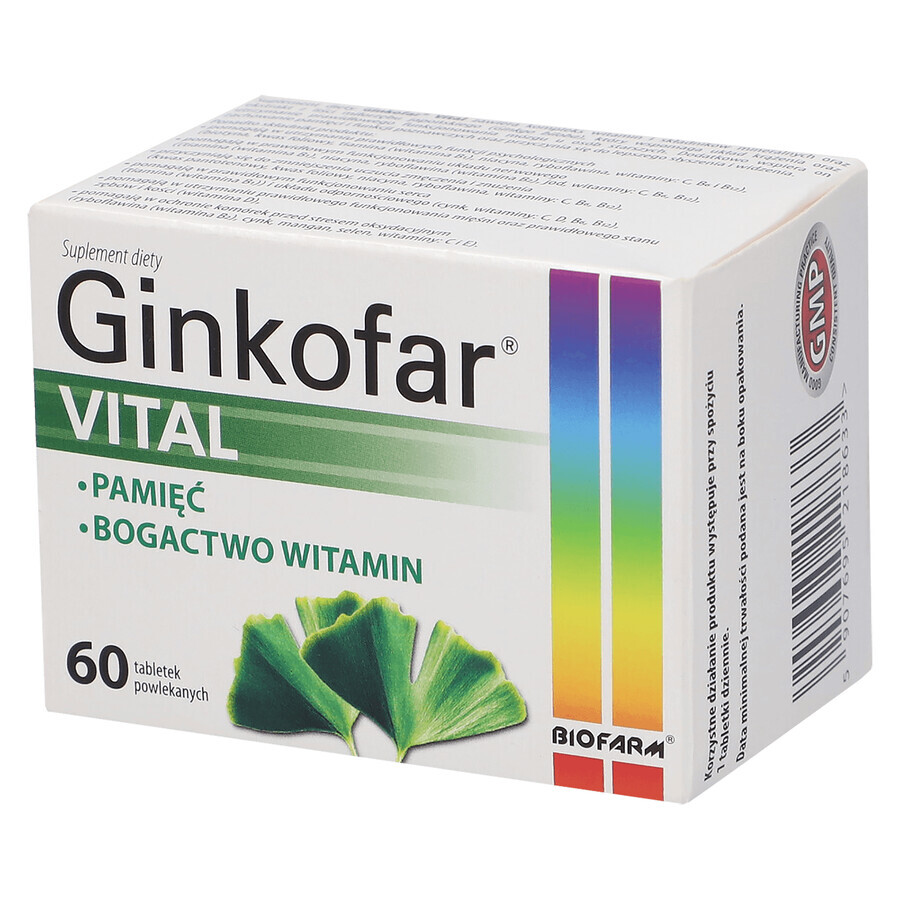 Ginkofar Vital, 60 comprimate filmate