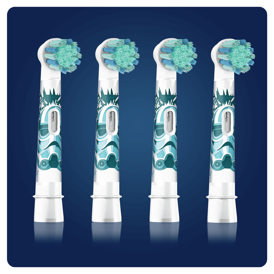 Oral-B Kids Stages Power, punte per spazzolino elettrico, Star Wars, oltre 3 anni, ultra morbide, 4 pezzi